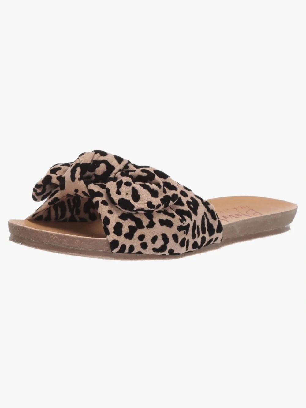 Blowfish Malibu NEW Leopard Print Bow Slip On Sandals Size 7.5